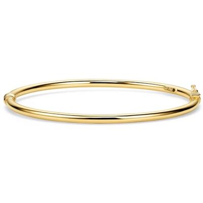 MIORE Pulseira de prata de lei 925 banhado a ouro de 18 K 750, pulseira prata brilhante com tubos redondos, pulseira pulseira artesanal em Itália, entregues jóias douradas com caixa de jóias MIORE Pulseira de prata de lei 925 banhado a ouro de 18 K 750, pulseira prata brilhante com tubos redondos, pulseira pulseira artesanal em Itália, entregues jóias douradas com caixa de jóias