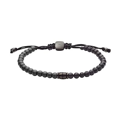 Fossil Vintage casual pulseira masculina de couro ou aço com fecho de lagosta ou dobrável, Aço inoxidável, Haematite Fossil Vintage casual pulseira masculina de couro ou aço com fecho de lagosta ou dobrável, Aço inoxidável, Haematite