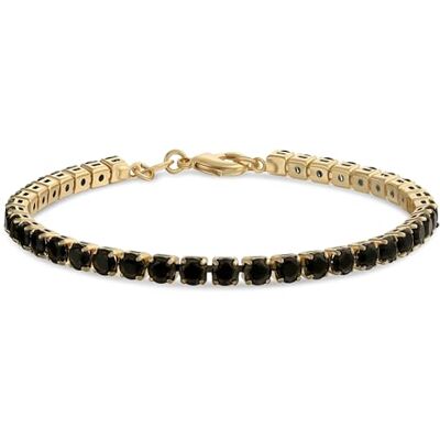 Bling Jewelry Pulsera De Tenis CZ Azul Marino Cocktail 12CTW Solitario Atemporal Chapada En Oro Bling Jewelry Pulsera De Tenis CZ Azul Marino Cocktail 12CTW Solitario Atemporal Chapada En Oro