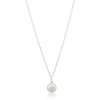 TOUS Colar Sweet Dolls em prata de primeira lei com pérola de 1 cm, Comprimento da corrente 45 cm TOUS Colar Sweet Dolls em prata de primeira lei com pérola de 1 cm, Comprimento da corrente 45 cm