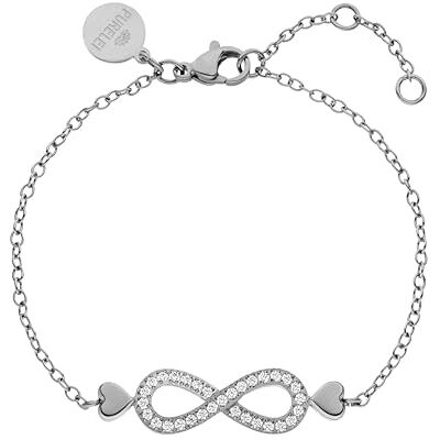 Purelei Infinity Love Pulseira feminina de aço inoxidável durável, impermeável, com pingente de coração e infinito, 16-19 cm de comprimento ajustável, 16 19 cm de comprimento ajustável, 16 7,48 polegadas, aço inoxidável Purelei Infinity Love Pulseira feminina de aço inoxidável durável, impermeável, com pingente de coração e infinito, 16-19 cm de comprimento ajustável, 16 19 cm de comprimento ajustável, 16 7,48 polegadas, aço inoxidável
