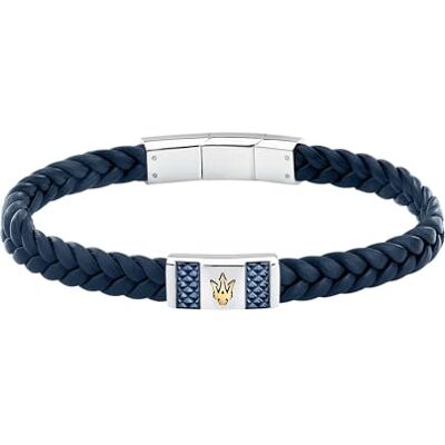 Maserati Pulsera Hombre en Acero, Cuero Natural, Colección RECYCLED LEATHER JM4249IK03 Maserati Pulsera Hombre en Acero, Cuero Natural, Colección RECYCLED LEATHER JM4249IK03