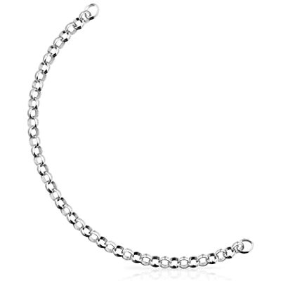 TOUS Pulseira de prata de primeira lei para mulher, 17 cm de comprimento, clássica e atemporal, coleção Hold TOUS Pulseira de prata de primeira lei para mulher, 17 cm de comprimento, clássica e atemporal, coleção Hold