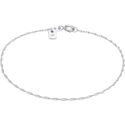 Kuzzoi Pulseira de prata de lei 925 para homem (1 mm) Look 925 prata polida comprimento 19 cm Kuzzoi Pulseira de prata de lei 925 para homem (1 mm) Look 925 prata polida comprimento 19 cm