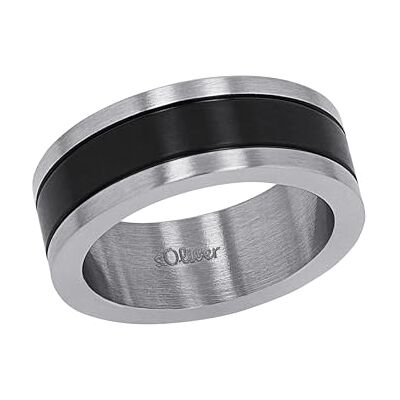 s.Oliver anel de aço inoxidável anéis para homem, bicolor, vem em caixa de presente de joalharia., Aço inoxidável, Sem pedra preciosa s.Oliver anel de aço inoxidável anéis para homem, bicolor, vem em caixa de presente de joalharia., Aço inoxidável, Sem pedra preciosa