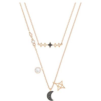 Swarovski Conjunto de colares Symbolic Moon, multicoloridos, combinação de acabamentos metálicos Swarovski Conjunto de colares Symbolic Moon, multicoloridos, combinação de acabamentos metálicos