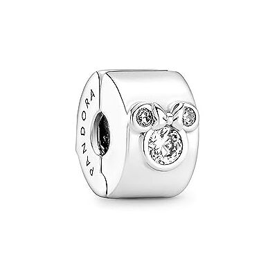 PANDORA Disney Colar de prata de lei com zircónia cúbica transparente, TAMANHO ÚNICO, Aço inoxidável, Sem pedra preciosa PANDORA Disney Colar de prata de lei com zircónia cúbica transparente, TAMANHO ÚNICO, Aço inoxidável, Sem pedra preciosa