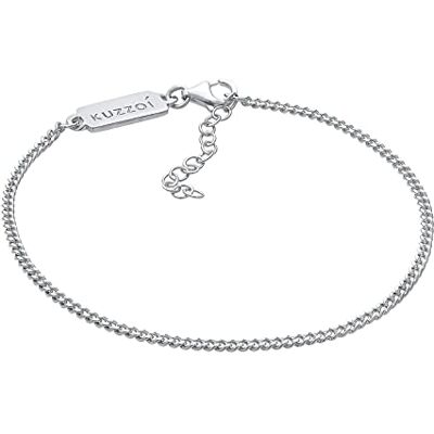 Kuzzoi Pulseira maciça de prata de lei 925 com elos de 2 mm para homem, pulseira de prata de lei 925 maciça, pulseira para homem com mosquetão, pulseira básica para homem, comprimento 19 5 cm, Eine Kuzzoi Pulseira maciça de prata de lei 925 com elos de 2 mm para homem, pulseira de prata de lei 925 maciça, pulseira para homem com mosquetão, pulseira básica para homem, comprimento 19 5 cm, Eine