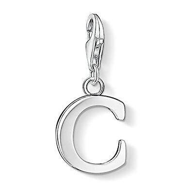Thomas Sabo Mulher Colar Charm Letra A-Z Charm Club Prata de Lei 925, TAMANHO ÚNICO, Prata esterlina, Não é uma pedra preciosa Thomas Sabo Mulher Colar Charm Letra A-Z Charm Club Prata de Lei 925, TAMANHO ÚNICO, Prata esterlina, Não é uma pedra preciosa