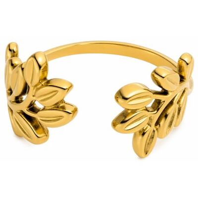 Purelei Leaf Anel Fidget para mulher, de aço inoxidável durável, impermeável, tamanhos ajustáveis de 50 a 60, design de folha Purelei Leaf Anel Fidget para mulher, de aço inoxidável durável, impermeável, tamanhos ajustáveis de 50 a 60, design de folha