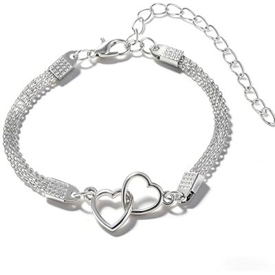 JOOTUEPO Tornozeleiras de prata para mulher ajustáveis com coração e contas, pulseiras de tornozelo delicados e impermeáveis ideais para a praia, presentes JOOTUEPO Tornozeleiras de prata para mulher ajustáveis com coração e contas, pulseiras de tornozelo delicados e impermeáveis ideais para a praia, presentes