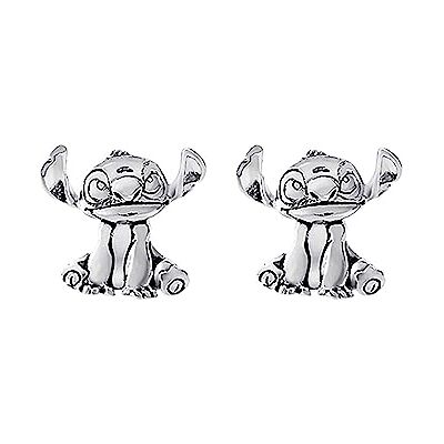 Disney Lilo & Stitch Brincos de Botão com Banho de Prata Disney Lilo & Stitch Brincos de Botão com Banho de Prata