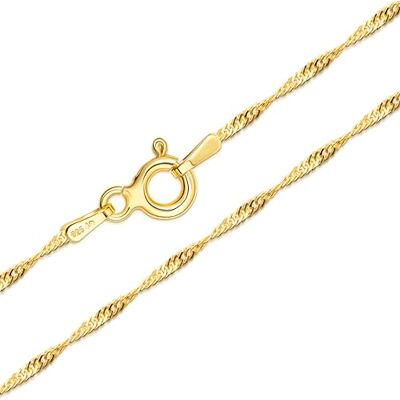 Amberta Correntes de prata homem mulher colar fino Singapura veneziano Paperclip bolinhas cobra 40 45 50 55 60 cm, Prata esterlina, Sem Pedra Preciosa Amberta Correntes de prata homem mulher colar fino Singapura veneziano Paperclip bolinhas cobra 40 45 50 55 60 cm, Prata esterlina, Sem Pedra Preciosa