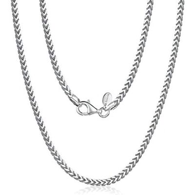 Amberta Colar para homem em prata de lei 925 corrente franco 2,5 mm, Prata, Não é uma pedra preciosa Amberta Colar para homem em prata de lei 925 corrente franco 2,5 mm, Prata, Não é uma pedra preciosa