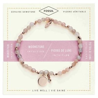 Fossil Wellness Pulseira de mulher de aço semiprecioso ou inoxidável com fecho não aplicável, Único, Metais não preciosos, Não é uma pedra preciosa Fossil Wellness Pulseira de mulher de aço semiprecioso ou inoxidável com fecho não aplicável, Único, Metais não preciosos, Não é uma pedra preciosa