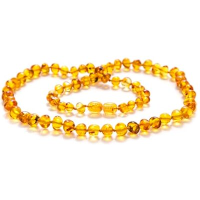 Amberta Colar de Âmbar Báltico feito à mão, contas de Âmbar autênticas nó para evitar que se disperse, com bolsa de presente e certificado de autenticidade, Gema, Âmbar Amberta Colar de Âmbar Báltico feito à mão, contas de Âmbar autênticas nó para evitar que se disperse, com bolsa de presente e certificado de autenticidade, Gema, Âmbar