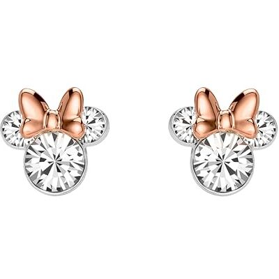 Disney Minnie Mouse Brincos de pressão banhados em dois tons, tamanho único, latão banhado em dois tons, sem pedra preciosa Disney Minnie Mouse Brincos de pressão banhados em dois tons, tamanho único, latão banhado em dois tons, sem pedra preciosa