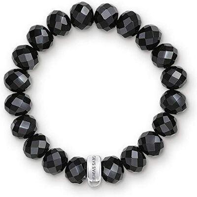Thomas Sabo Pulseira com berloques obsidiana prata de lei 925 X0035, Prata esterlina, Sem pedra. Thomas Sabo Pulseira com berloques obsidiana prata de lei 925 X0035, Prata esterlina, Sem pedra.