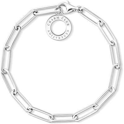 Thomas Sabo Pulseira com pingentes de prata de lei 925 X0259, Prata, Sem pedra Thomas Sabo Pulseira com pingentes de prata de lei 925 X0259, Prata, Sem pedra