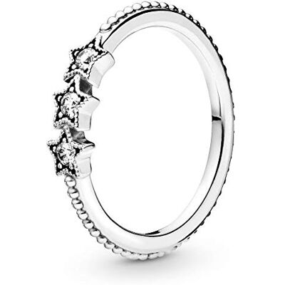 PANDORA Anel de jóias de Natal 198492C01, para mulher, Metal, Zircônia cúbica PANDORA Anel de jóias de Natal 198492C01, para mulher, Metal, Zircônia cúbica