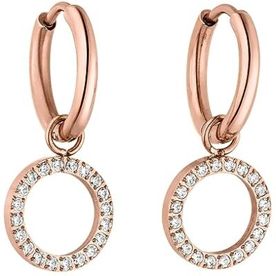 Purelei ® Closed Glow Brincos femininos em aço inoxidável durável, resistentes à água, 1,4 cm de diâmetro, bijuteria da moda para o seu visual individual, prata de lei, zircônia semipreciosa Purelei ® Closed Glow Brincos femininos em aço inoxidável durável, resistentes à água, 1,4 cm de diâmetro, bijuteria da moda para o seu visual individual, prata de lei, zircônia semipreciosa