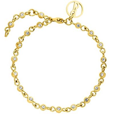 Purelei Polite Pulsera de acero inoxidable con piedras preciosas, 16-19 cm de longitud ajustable Purelei Polite Pulsera de acero inoxidable con piedras preciosas, 16-19 cm de longitud ajustable