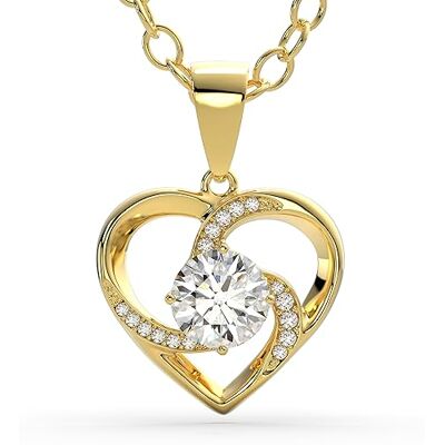 SERASAR Colar premium para mulher, prata de lei 925 banhado a ouro de 18 quilates, comprimento ajustável, quatro cores, caixa de jóias incluída, 50 cm, Prata esterlina, Zircônia Cúbica SERASAR Colar premium para mulher, prata de lei 925 banhado a ouro de 18 quilates, comprimento ajustável, quatro cores, caixa de jóias incluída, 50 cm, Prata esterlina, Zircônia Cúbica