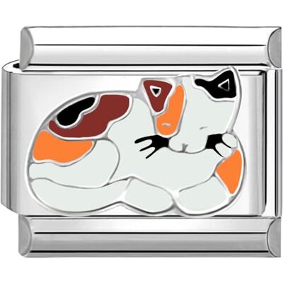 Quiges Disse aço inoxidável Link 9 mm compatível com pulseiras de estilo de Nomination #, Cobre, Sem pedra preciosa Quiges Disse aço inoxidável Link 9 mm compatível com pulseiras de estilo de Nomination #, Cobre, Sem pedra preciosa