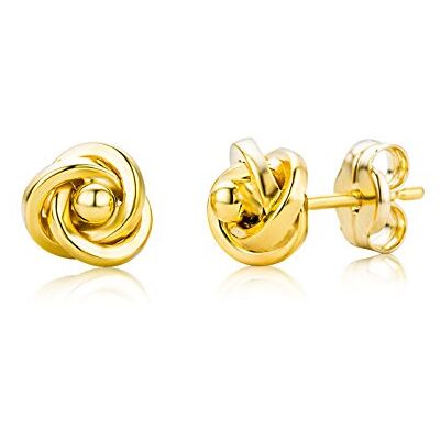 MIORE Brincos femininos com ouro amarelo de 9 k (375), sem pedras preciosas MIORE Brincos femininos com ouro amarelo de 9 k (375), sem pedras preciosas