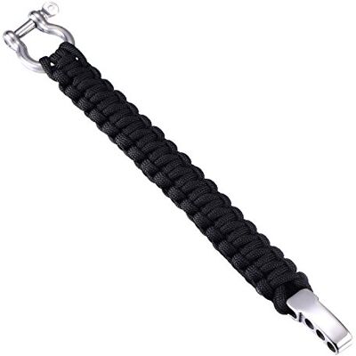 DonDon Paracord Pulseira de sobrevivência para homens aço inoxidável fabricada pulseira entrançada para atividades ao ar livre, Sem gemas DonDon Paracord Pulseira de sobrevivência para homens aço inoxidável fabricada pulseira entrançada para atividades ao ar livre, Sem gemas