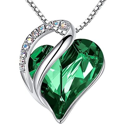 Leafael Colar de mulher com pedra de nascimento pingente de cristal hipoalergénico inclui caixa de presente Leafael Colar de mulher com pedra de nascimento pingente de cristal hipoalergénico inclui caixa de presente