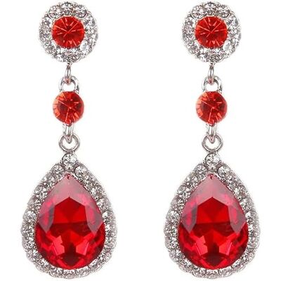FDEETY Brincos para mulher lágrima brincos pendentes compridos piercing brincos com zircónio cristais multicoloridos zircónia cúbica casamento banquete nupcial rom FDEETY Brincos para mulher lágrima brincos pendentes compridos piercing brincos com zircónio cristais multicoloridos zircónia cúbica casamento banquete nupcial rom