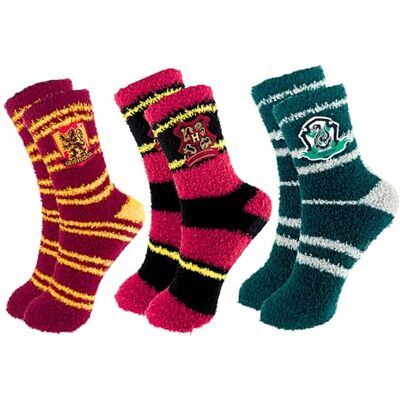 HARRY POTTER Meias, design Hogwarts Gryffindor Slytherin, conjunto de 3 meias unissexo para adultos, presente, tamanho único UE 36 a 40 HARRY POTTER Meias, design Hogwarts Gryffindor Slytherin, conjunto de 3 meias unissexo para adultos, presente, tamanho único UE 36 a 40