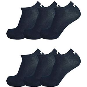 Fila 6 pares meias, invisíveis sapatilhas unissexo, 35-46 monocromático, Marinha Fila 6 pares meias, invisíveis sapatilhas unissexo, 35-46 monocromático, Marinha
