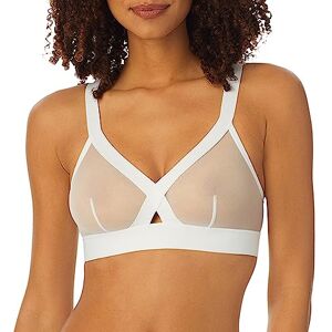 DKNY Wirefree Softcup Bra Sheers sutiã sem aros com copas macias para mulher, branco (branco j), S DKNY Wirefree Softcup Bra Sheers sutiã sem aros com copas macias para mulher, branco (branco j), S