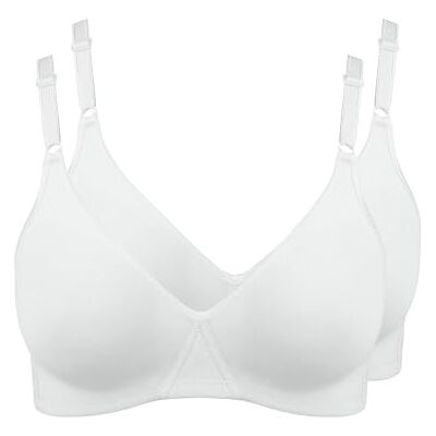 Nur Die 2º pacote Damen Baumwoll BH sutiã mulher (embalagem de 2), branco (branco 30), 95 C Nur Die 2º pacote Damen Baumwoll BH sutiã mulher (embalagem de 2), branco (branco 30), 95 C