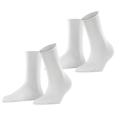 ESPRIT FALKE mulher Basic Pure 2-Pack meias respiráveis ecológicas sustentáveis algodão blusas largas adequadas para diabéticos liso elegante 2 pares ESPRIT FALKE mulher Basic Pure 2-Pack meias respiráveis ecológicas sustentáveis algodão blusas largas adequadas para diabéticos liso elegante 2 pares