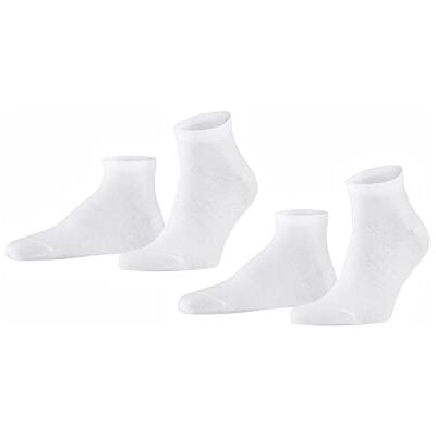 Falke homem Happy 2-Pack meias de tornozelo respiráveis de algodão, tobilleras curtas reforçadas extra macias em pele plana, costura na ponta, multipack 2 pares Falke homem Happy 2-Pack meias de tornozelo respiráveis de algodão, tobilleras curtas reforçadas extra macias em pele plana, costura na ponta, multipack 2 pares