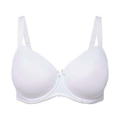 Ulla Popken Bügel-BH Softschalen Uni, sutiã com copo completo para mulher, branco (Weiss 20), 125B, Branco (Weiss 20), 125 B Ulla Popken Bügel-BH Softschalen Uni, sutiã com copo completo para mulher, branco (Weiss 20), 125B, Branco (Weiss 20), 125 B