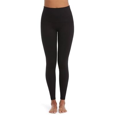 Spanx Look At Me Now Leggings Femininas, Preto e vinho:, L Spanx Look At Me Now Leggings Femininas, Preto e vinho:, L