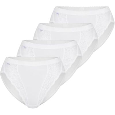 Sloggi Chic Tai Slip mulher (pacote de 1), Branco e ouro Sloggi Chic Tai Slip mulher (pacote de 1), Branco e ouro