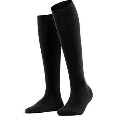Falke mulher Softmerino meias longas respiráveis regulação do clima antiodor lã algodão longo plano fino elegante costura plana na área do dedo 1 par Falke mulher Softmerino meias longas respiráveis regulação do clima antiodor lã algodão longo plano fino elegante costura plana na área do dedo 1 par