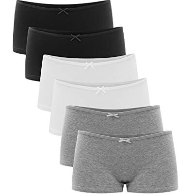 Libella ® Cuecas de mulher em algodão elástico confortável e macio culotte shorts (embalagem de 3/6) 3901, L Libella ® Cuecas de mulher em algodão elástico confortável e macio culotte shorts (embalagem de 3/6) 3901, L