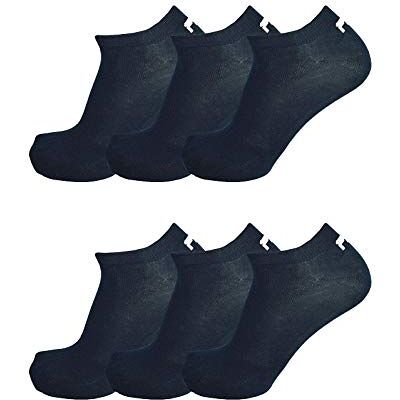 Fila 6 pares meias, invisíveis sapatilhas unissexo, 35-46 monocromático, Marinha Fila 6 pares meias, invisíveis sapatilhas unissexo, 35-46 monocromático, Marinha