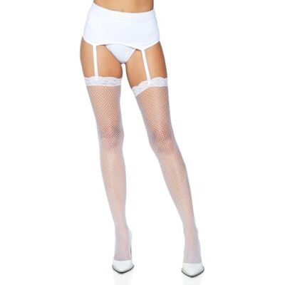 Leg Avenue Meias de rede meias com parte superior de renda para mulher Leg Avenue Meias de rede meias com parte superior de renda para mulher