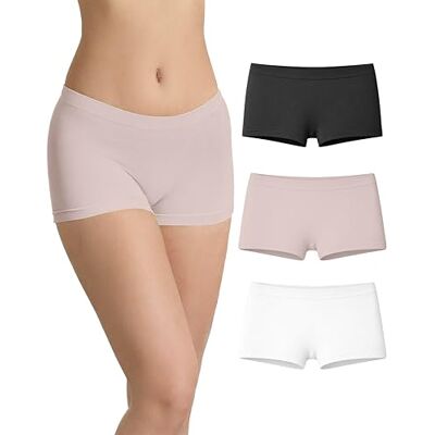 Risalti Boxer Mulher Bambu 3 unidades Culotte mulher, cuecas de mulher, boxer bambu sem costuras, roupa de mulher, mais macia que cuecas de mulher, algodão, cuecas para mulher, roupa interior de Risalti Boxer Mulher Bambu 3 unidades Culotte mulher, cuecas de mulher, boxer bambu sem costuras, roupa de mulher, mais macia que cuecas de mulher, algodão, cuecas para mulher, roupa interior de