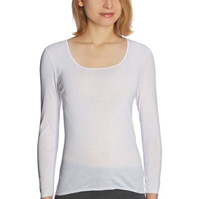 Schiesser Luxury T-shirt para mulher, Branco e ouro Schiesser Luxury T-shirt para mulher, Branco e ouro