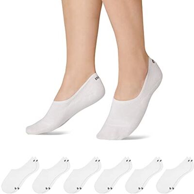 Snocks 6 pares de meias invisíveis homem e mulher de algodão orgânico ultra-macias meias curtas respiráveis, tamanhos 35-46 Snocks 6 pares de meias invisíveis homem e mulher de algodão orgânico ultra-macias meias curtas respiráveis, tamanhos 35-46