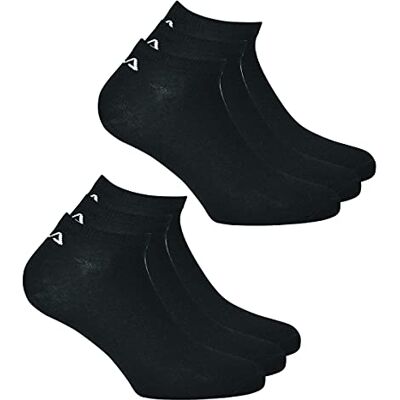 Fila 6 pares meias, invisíveis sapatilhas unissexo, 35-46 monocromático, Preto Fila 6 pares meias, invisíveis sapatilhas unissexo, 35-46 monocromático, Preto