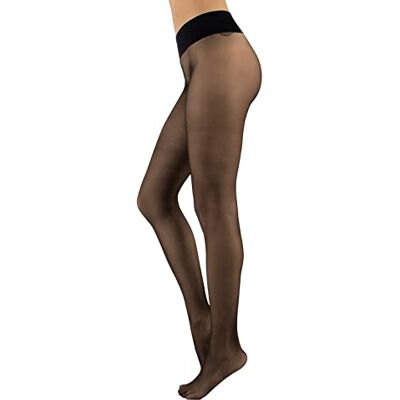 CALZITALY Meias sem costuras, meias semi-transparentes Pantys 15 DEN natural, preto, azul, S, M/L, L/XL, meias italianas , Preto CALZITALY Meias sem costuras, meias semi-transparentes Pantys 15 DEN natural, preto, azul, S, M/L, L/XL, meias italianas , Preto